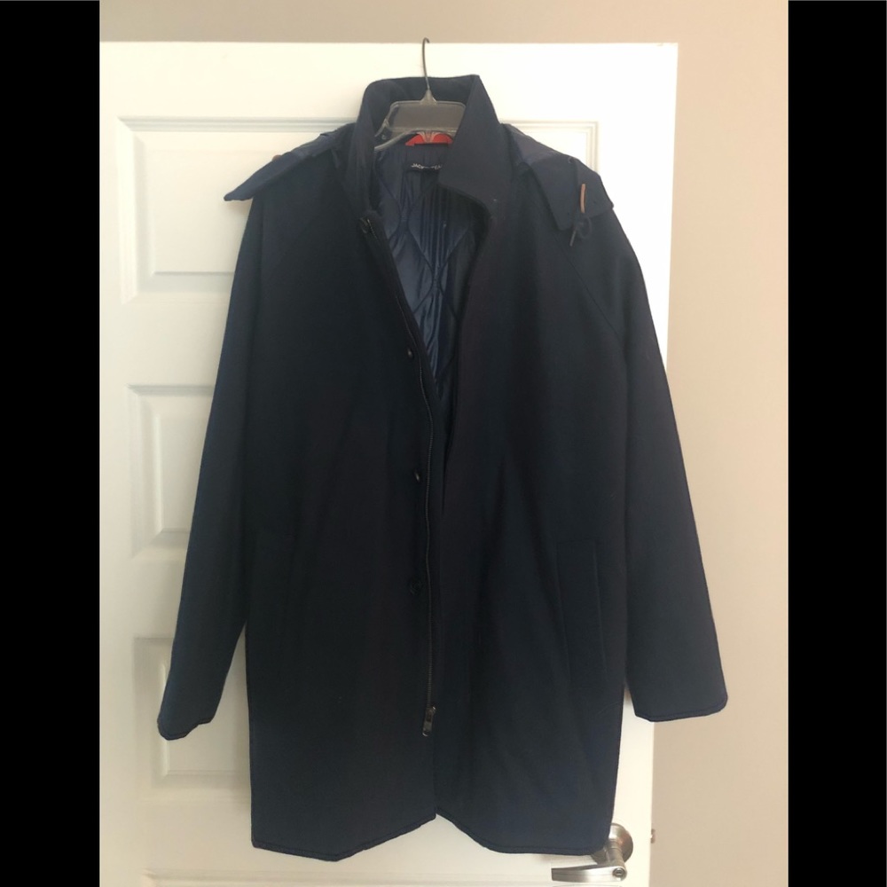 Jack threads heavy coat Navy Large
